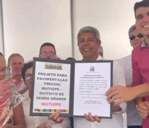 Governador assina ordem de serviço para a pavimentação da estrada entre Mutuípe e Serra Grande, obra aguardada há décadas no Baixo Sul e Vale do Jequiriçá