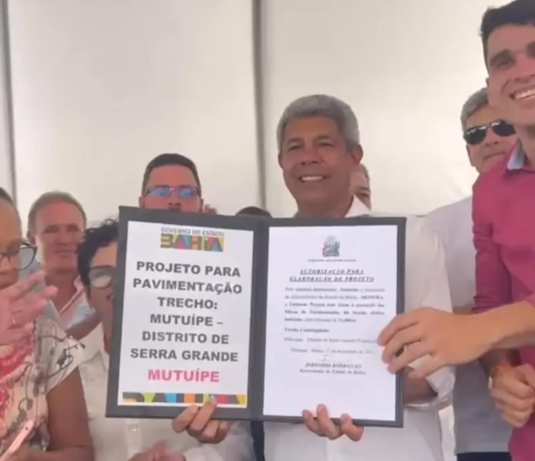 Governador assina ordem de serviço para a pavimentação da estrada entre Mutuípe e Serra Grande, obra aguardada há décadas no Baixo Sul e Vale do Jequiriçá